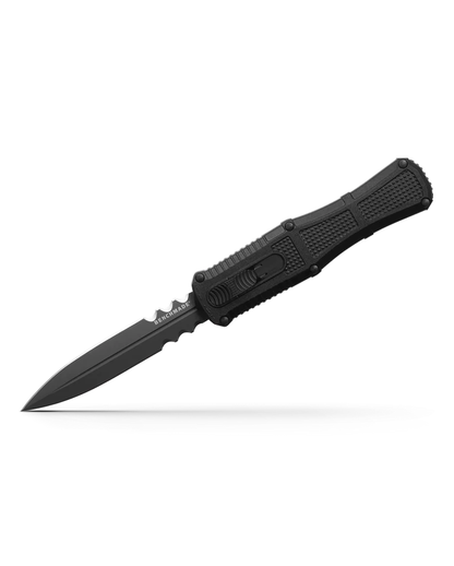 Benchmade, Inc.™ Claymore OTF 3370SGY Black Grivory CPM-D2 Semi-Stainless Steel Pocket Knife