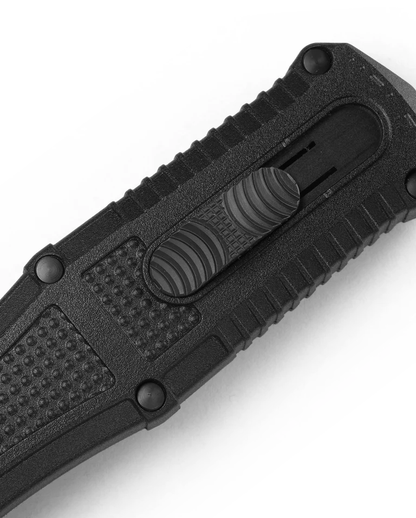 Benchmade, Inc.™ Claymore OTF 3370SGY Black Grivory CPM-D2 Semi-Stainless Steel Pocket Knife