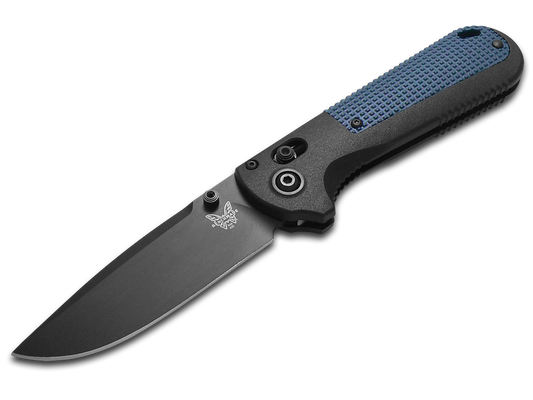 Benchmade, Inc.™ Redoubt 430BK-LE1 Black & Blue Grivory CPM-D2 Semi-Stainless Steel Pocket Knife