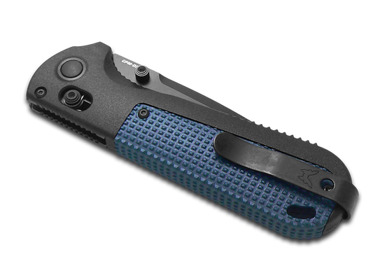 Benchmade, Inc.™ Redoubt 430BK-LE1 Black & Blue Grivory CPM-D2 Semi-Stainless Steel Pocket Knife