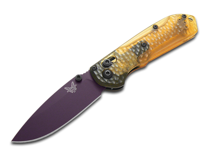 Benchmade, Inc.™ Mini Freek 565PL-2501 Amber Ultem CPM-M4 Carbon Steel Pocket Knife