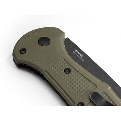 Benchmade, Inc.™ Claymore Auto 9070BK-1 Foliage Green Grivory CPM-D2 Semi-Stainless Steel Pocket Knife