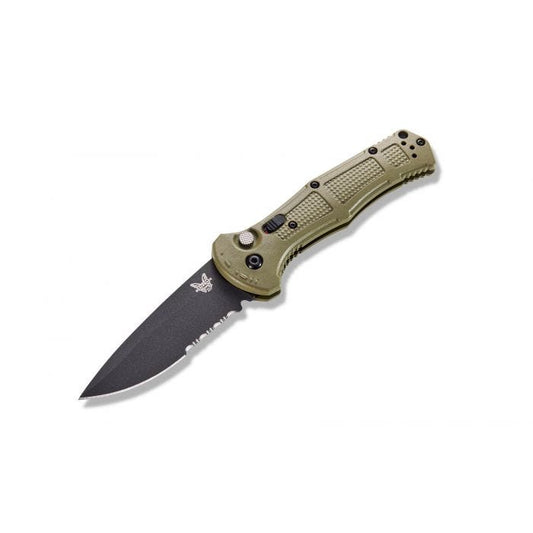Benchmade, Inc.™ Claymore Auto 9070SBK-1 Foliage Green Grivory CPM-D2 Semi-Stainless Steel Pocket Knife