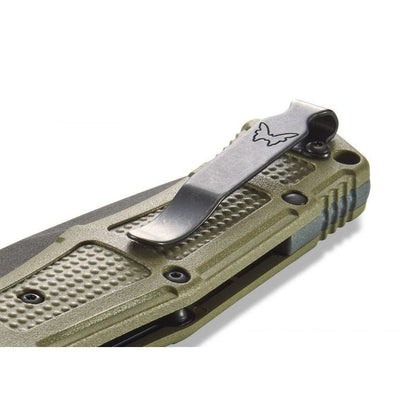 Benchmade, Inc.™ Claymore Auto 9070SBK-1 Foliage Green Grivory CPM-D2 Semi-Stainless Steel Pocket Knife