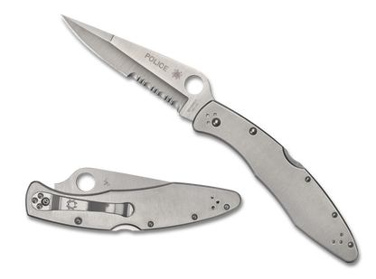 Spyderco Knives™ Police Lockback C07PS Stainless Steel VG-10 Stainless Steel Pocket Knife