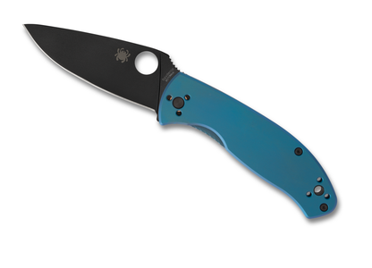 Spyderco Knives™ Tenacious R.I.L. Frame Lock C122TIBLBKP Blue Titanium 8Cr13MoV Stainless Steel Pocket Knife