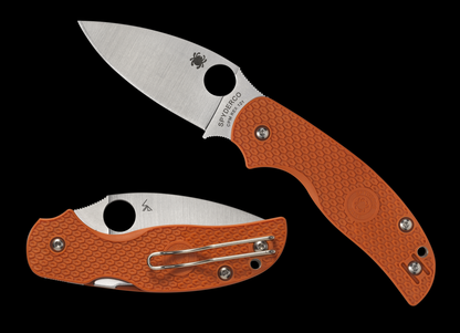 Spyderco Knives™ Sage 5 Back Lock C123BORP Orange FRN CPM REX 121 Semi-Stainless Pocket Knife