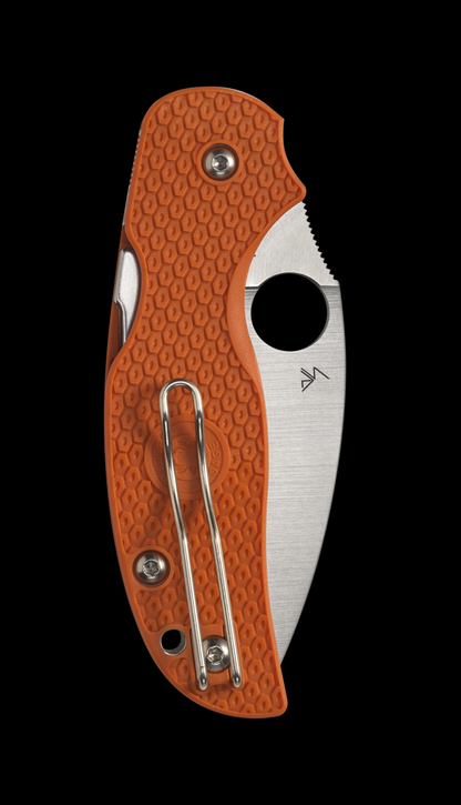 Spyderco Knives™ Sage 5 Back Lock C123BORP Orange FRN CPM REX 121 Semi-Stainless Pocket Knife