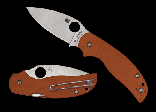 Spyderco Knives™ Sage 5 Back Lock C123GBORP Orange G10 CPM REX 121 Semi-Stainless Pocket Knife