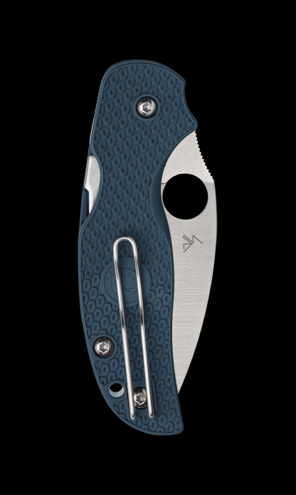 Spyderco Knives™ Sage 5 Back Lock C123PCBL Blue FRN CPM SPY27 Stainless Steel Pocket Knife