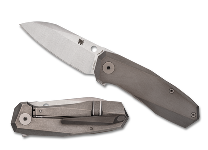 Spyderco Knives™ Techno 3 Frame Lock C158TIP3 Chamfered Titanium CTS-XHP Stainless Steel Pocket Knife