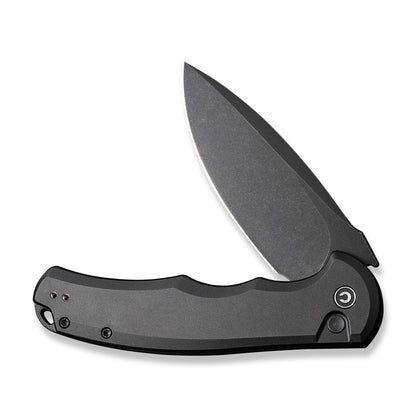 CIVIVI Knives™ Praxis Button Lock C18026E-1 Black Aluminum Nitro-V Stainless Steel Pocket Knife
