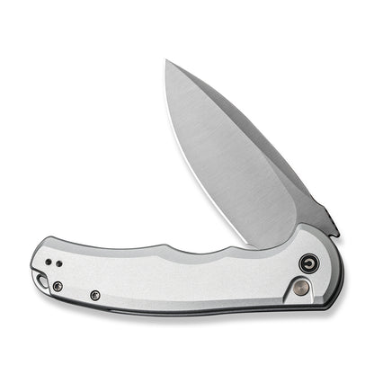 CIVIVI Knives™ Praxis Button Lock C18026E-2 Silver Aluminum Nitro-V Stainless Steel Pocket Knife