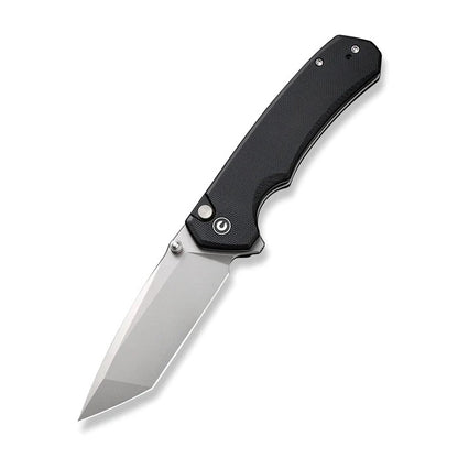 CIVIVI Knives™ Brazen Button Lock C19059C-1 Black G10 14C28N Stainless Steel Pocket Knife