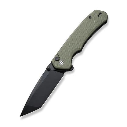 CIVIVI Knives™ Brazen Button Lock C19059C-2 OD Green G10 14C28N Stainless Steel Pocket Knife