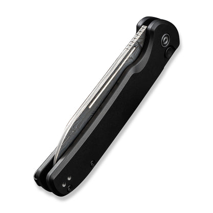 CIVIVI Knives™ Chevalier II Button Lock C20022B-DS1 Black Aluminum Damascus Steel Pocket Knife