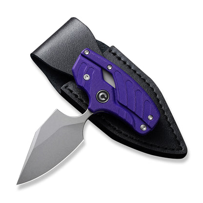 CIVIVI Knives™ Typhoeus Fixed Blade/Push-knife C21036-2 Purple G10 14C28N Stainless Steel Knife