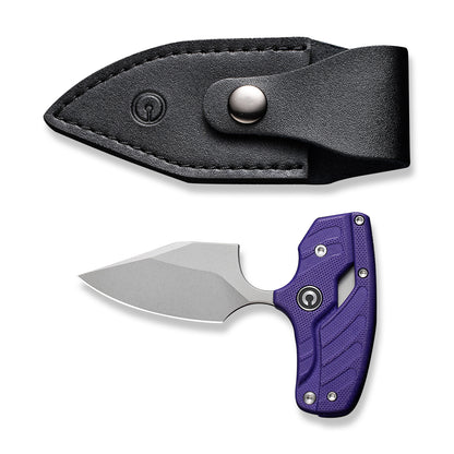 CIVIVI Knives™ Typhoeus Fixed Blade/Push-knife C21036-2 Purple G10 14C28N Stainless Steel Knife