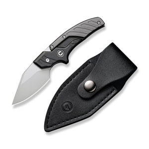 CIVIVI Knives™ Typhoeus Fixed Blade/Push-knife C21036-3 Black Aluminum and Gray Aluminum 14C28N Stainless Steel Knife