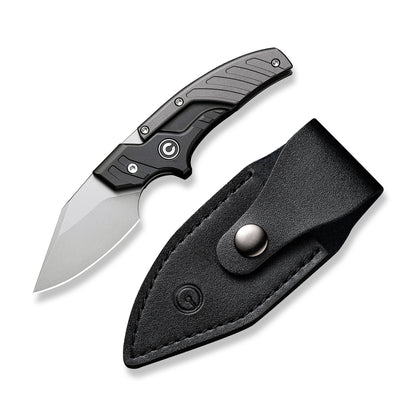 CIVIVI Knives™ Typhoeus Fixed Blade/Push-knife C21036-3 Black Aluminum and Gray Aluminum 14C28N Stainless Steel Knife