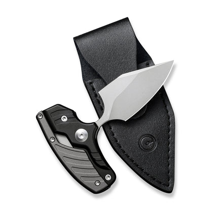 CIVIVI Knives™ Typhoeus Fixed Blade/Push-knife C21036-3 Black Aluminum and Gray Aluminum 14C28N Stainless Steel Knife