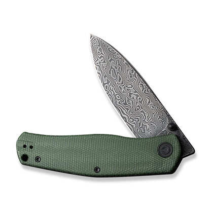 CIVIVI Knives™ Sokoke Liner Lock C22007-DS2 Green Micarta Damascus Steel Pocket Knife