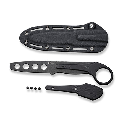 CIVIVI Knives™ Varius Fixed Blade Trainer C22009C-1 Black G10 D2 Semi-Stainless Steel Knife