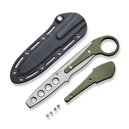 CIVIVI Knives™ Varius Fixed Blade Trainer C22009C-2 OD Green G10 D2 Semi-Stainless Steel Knife