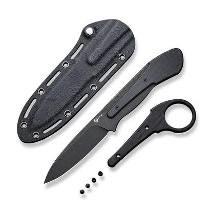 CIVIVI Knives™ Varius Fixed Blade C22009D-1 Black G10 D2 Semi-Stainless Steel Knife