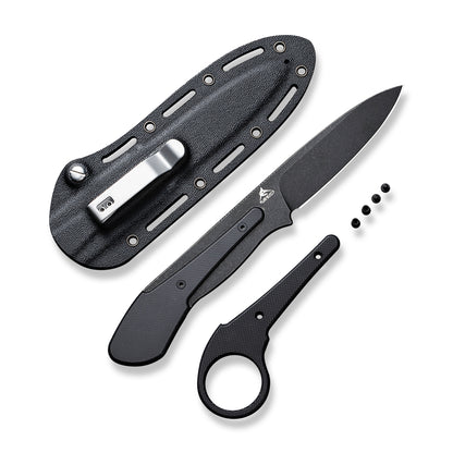 CIVIVI Knives™ Varius Fixed Blade C22009D-1 Black G10 D2 Semi-Stainless Steel Knife