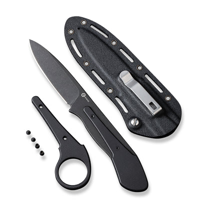 CIVIVI Knives™ Varius Fixed Blade C22009D-1 Black G10 D2 Semi-Stainless Steel Knife