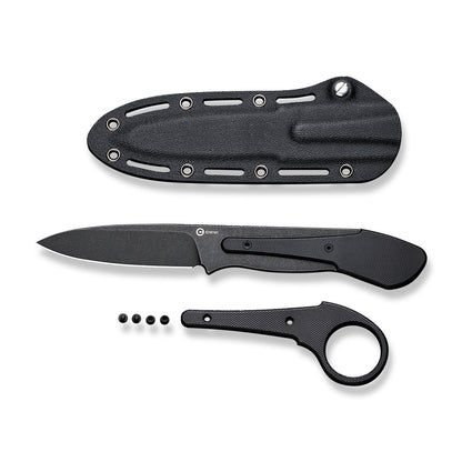 CIVIVI Knives™ Varius Fixed Blade C22009D-1 Black G10 D2 Semi-Stainless Steel Knife