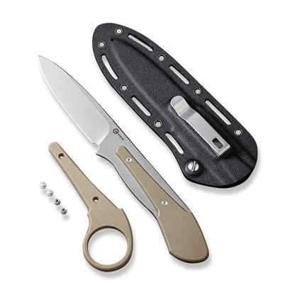 CIVIVI Knives™ Varius Fixed Blade C22009D-2 Tan G10 D2 Semi-Stainless Steel Knife