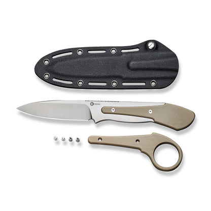 CIVIVI Knives™ Varius Fixed Blade C22009D-2 Tan G10 D2 Semi-Stainless Steel Knife