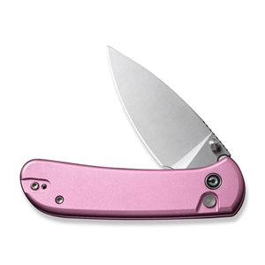 CIVIVI Knives™ Qubit Button Lock C22030E-5 Pink Aluminum 14C28N Stainless Steel Pocket Knife