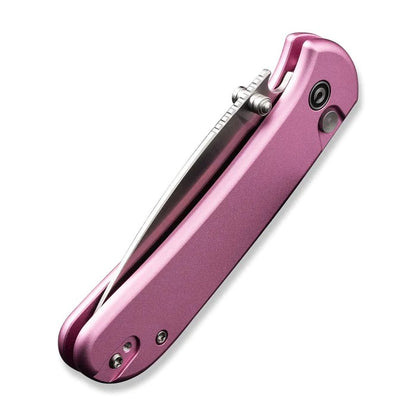 CIVIVI Knives™ Qubit Button Lock C22030E-5 Pink Aluminum 14C28N Stainless Steel Pocket Knife