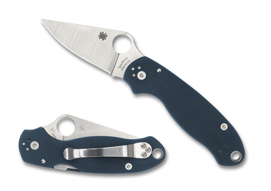 Spyderco Knives™ Para 3 Back Lock C223GPCBL Cobalt Blue G10 CPM-SPY27 Stainless Steel Pocket Knife