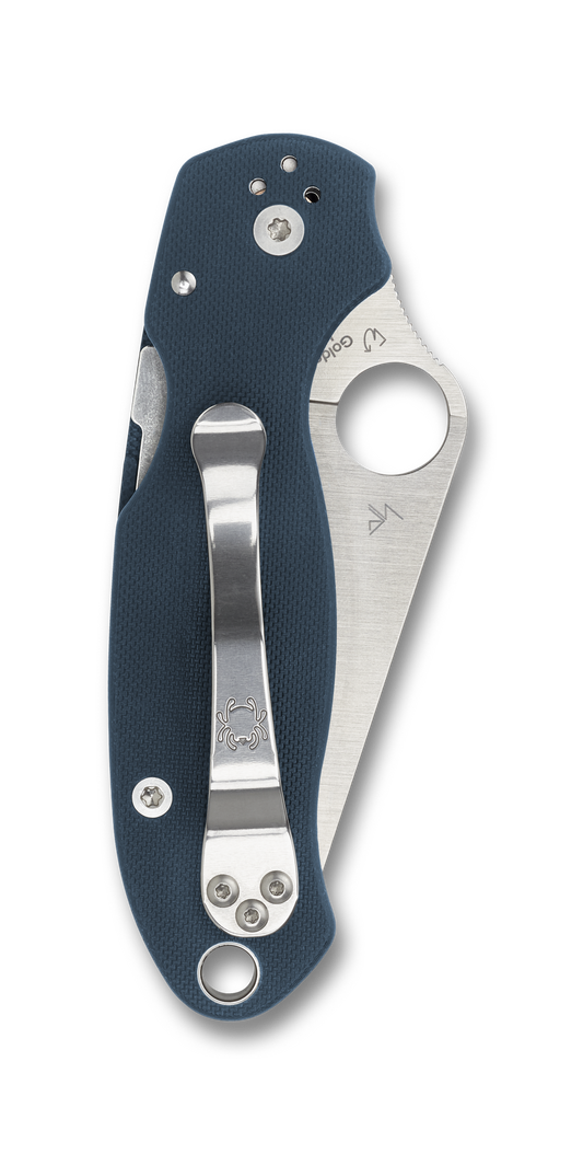 Spyderco Knives™ Para 3 Back Lock C223GPCBL Cobalt Blue G10 CPM-SPY27 Stainless Steel Pocket Knife