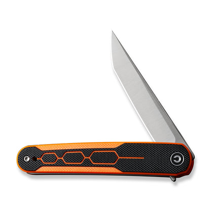 CIVIVI Knives™ Kwaiq Liner Lock C23015-2 Orange & Black G10 Nitro-V Stainless Steel Pocket Knife