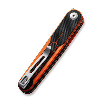CIVIVI Knives™ Kwaiq Liner Lock C23015-2 Orange & Black G10 Nitro-V Stainless Steel Pocket Knife