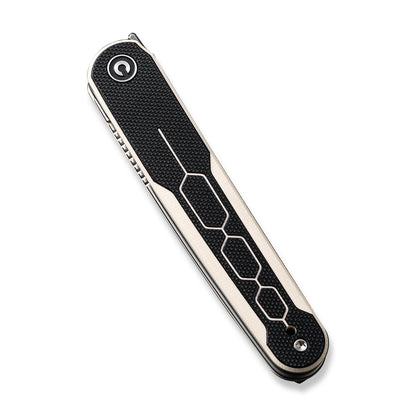 CIVIVI Knives™ Kwaiq Liner Lock C23015-DS1 Ivory & Black G10 Damascus Steel Pocket Knife