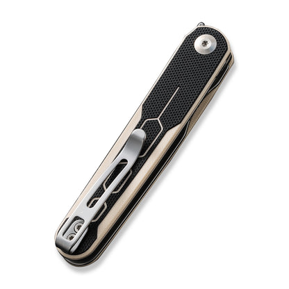 CIVIVI Knives™ Kwaiq Liner Lock C23015-DS1 Ivory & Black G10 Damascus Steel Pocket Knife