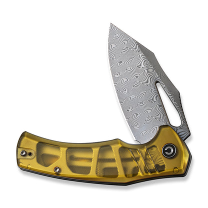 CIVIVI Knives™ Bulltusk Liner Lock C23017-DS1 Translucent Ultem Damascus Steel Pocket Knife