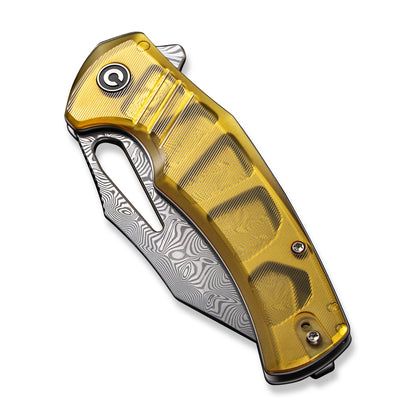 CIVIVI Knives™ Bulltusk Liner Lock C23017-DS1 Translucent Ultem Damascus Steel Pocket Knife