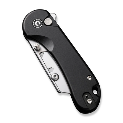 CIVIVI Knives™ Elementum Utility Button Lock C23039B-1 Black Aluminum 6Cr Stainless Steel Pocket Knife