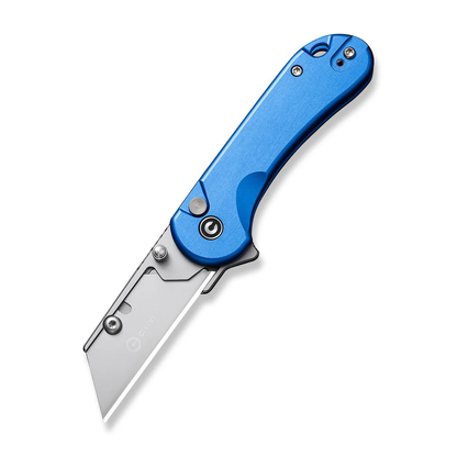 CIVIVI Knives™ Elementum Utility Button Lock C23039B-2 Blue Aluminum 6Cr Stainless Steel Pocket Knife