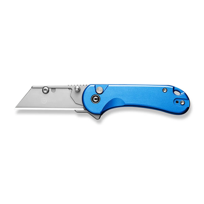 CIVIVI Knives™ Elementum Utility Button Lock C23039B-2 Blue Aluminum 6Cr Stainless Steel Pocket Knife