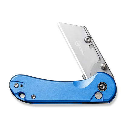 CIVIVI Knives™ Elementum Utility Button Lock C23039B-2 Blue Aluminum 6Cr Stainless Steel Pocket Knife