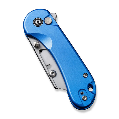 CIVIVI Knives™ Elementum Utility Button Lock C23039B-2 Blue Aluminum 6Cr Stainless Steel Pocket Knife