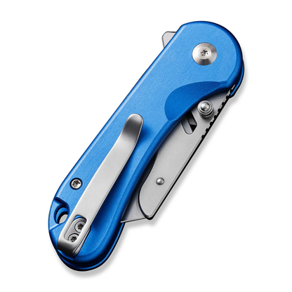 CIVIVI Knives™ Elementum Utility Button Lock C23039B-2 Blue Aluminum 6Cr Stainless Steel Pocket Knife